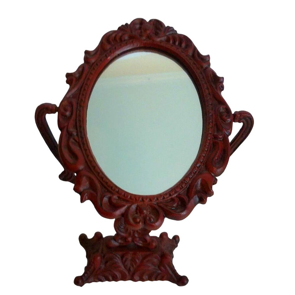 Vintage Cast Iron Dressing Table Tilting Mirror